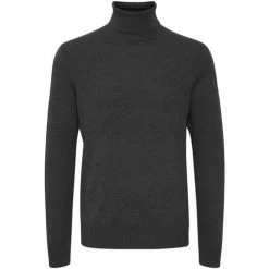 Blend Of America Pull col roulé coton Couleur Gris anthracite