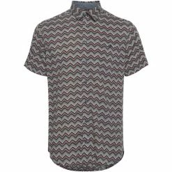 Blend Of America Chemise Couleur Écru, bleu marine, rouge, blanc, marron