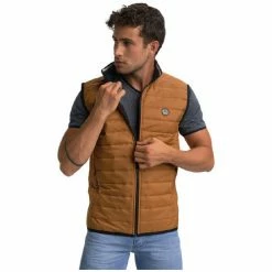 Benson&cherry DOUDOUNE SANS MANCHES STALLONE - CAMEL - L Couleur CAMEL