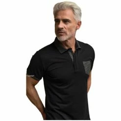 Benson&cherry POLO MC SIGNATURE - Noir - L Couleur Noir