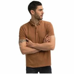 Benson&cherry POLO MC HOMME NOS - CAMEL - L Couleur CAMEL
