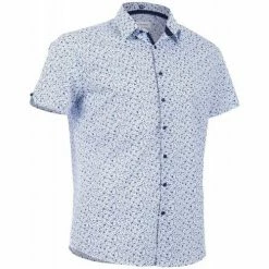 Benson&cherry SIGNATURE CHEMISE MC - BLANC-MARINE - L Couleur BLANC-MARINE