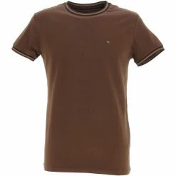 Benson&cherry Classic t-shirt mc Couleur Marron